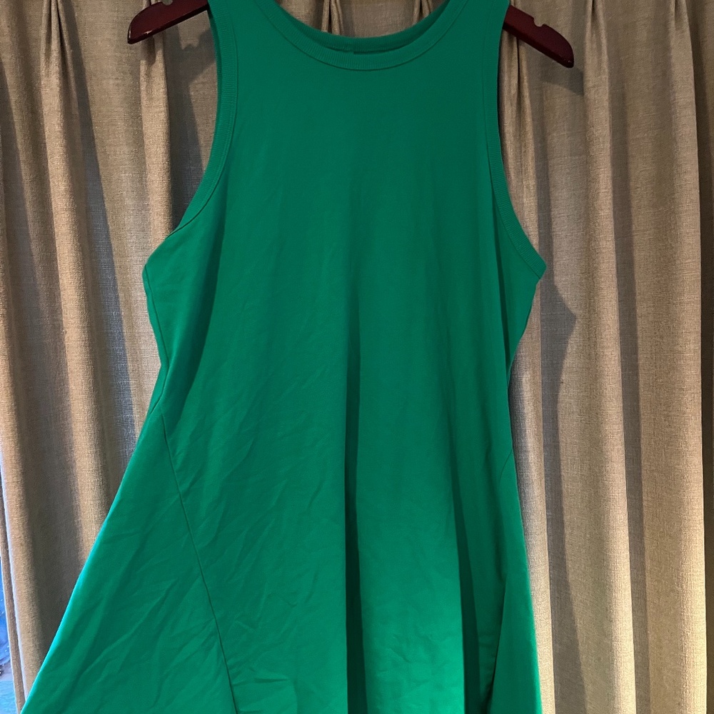 Green women's Large tennis flowing dress
